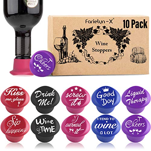 Pack of 5Assorted Colors Silicone Reusable Wine Bottle Caps/Beer Sealer  Cover 