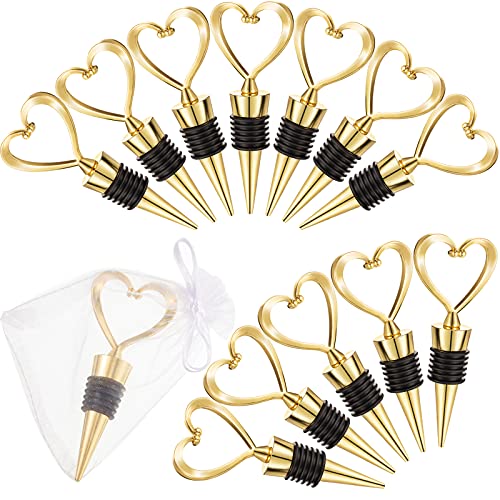 50 Pieces Heart Shape Wine Bottle Stopper Wedding Bridal Favor for